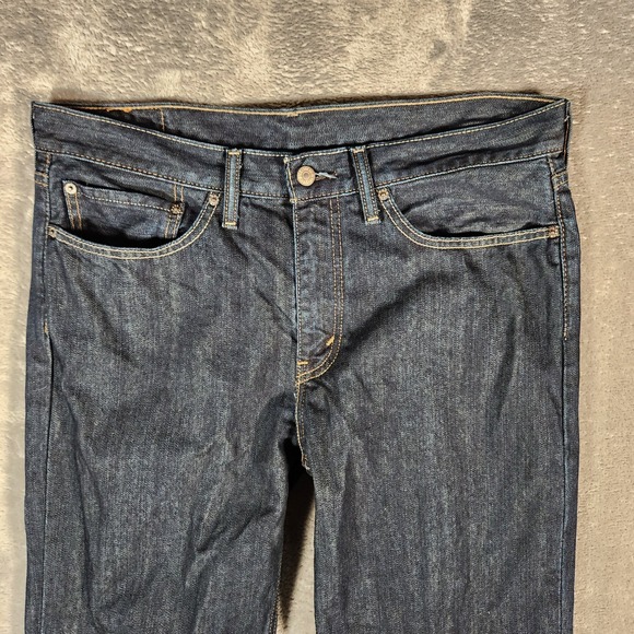 Levi's 514 Jeans Men's 34X32 Blue Dark Wash Straight Leg - Picture 5 of 13